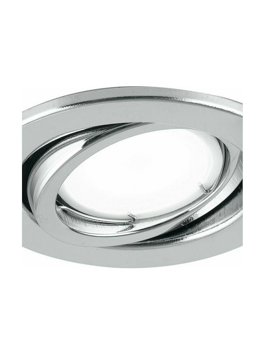 Fan Europe MATRIX-LEDM1 Rund Metallisch Einbau Spot mit Fassung GU10 Silber 10.5x10.5cm. 1Stück