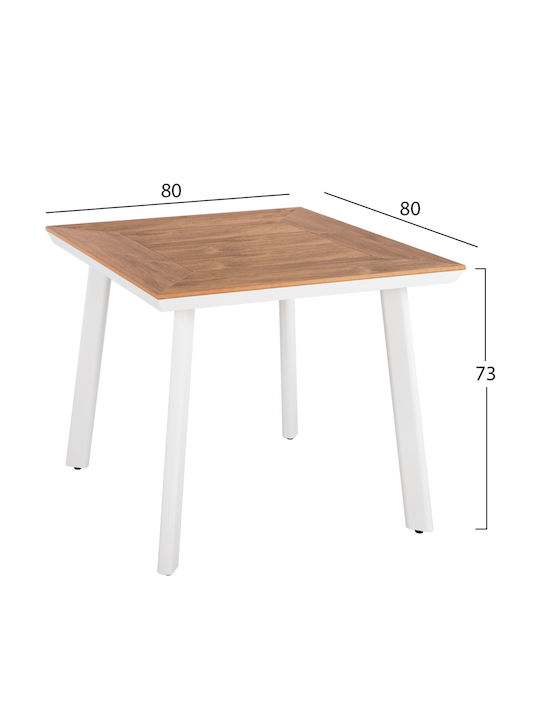 HomeMarkt Outdoor Dining Room Set 3 Pieces White