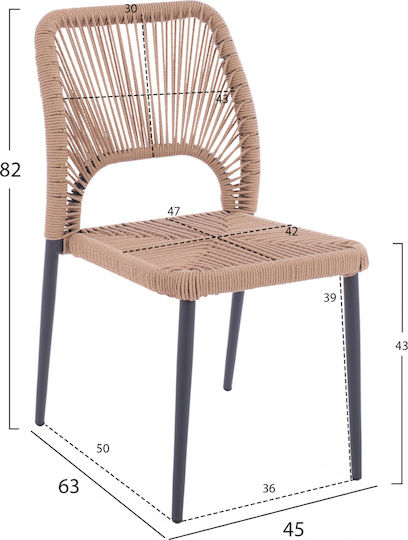 Garten- und Outdoor-Möbelsets Typsatz Speisesaal 5 Stück Anthrazit