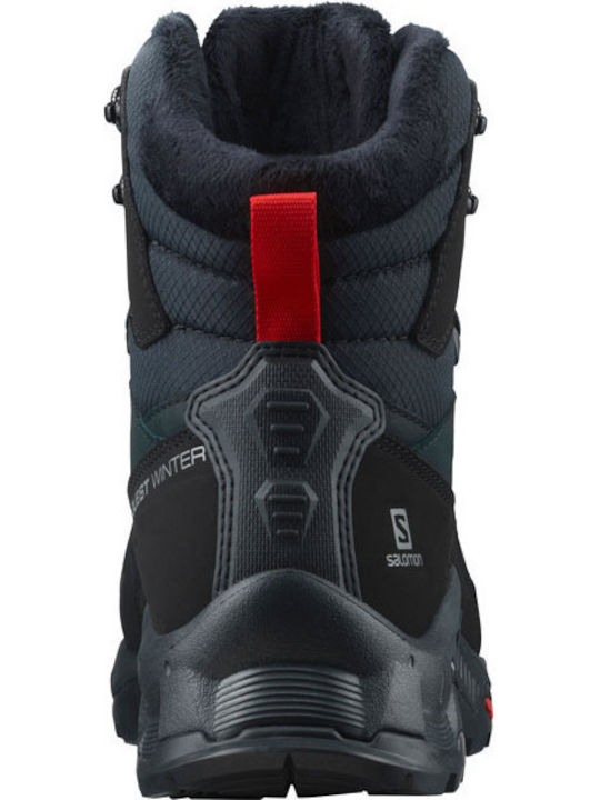 Salomon Quest Winter Thinsulate Men's Hiking Boots Black Goji Berry Monument