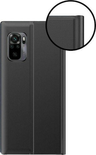 Hurtel Sleep Book Synthetic Leather Black (Redmi Note 10 / 10s / Poco M5s)