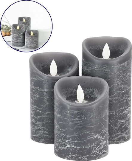 GloboStar Lămpi Decorative Pentru Masă LED Alb Cald Lumânare 3 Buc