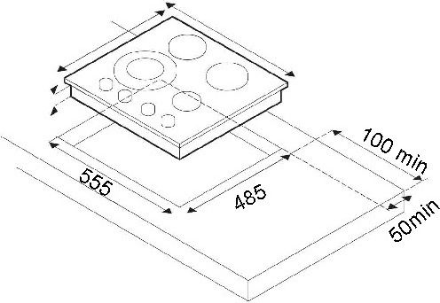 Thermogatz TG 9130 BL Rustic Autonomous Gas Cooktop 51x58cm