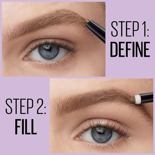 Maybelline Express Brow Satin Duo Молив за Вежди Тъмно Русо