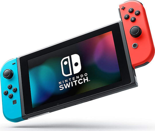 Nintendo Switch 32GB (2019 Edition) Red/Blue & Super Mario Odyssey