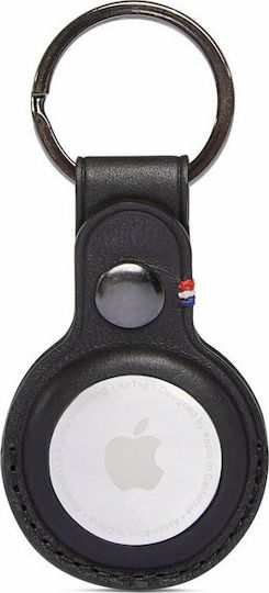 Decoded Keychain Husa Keychain Din Piele Pentru AirTag În Culoare Neagră