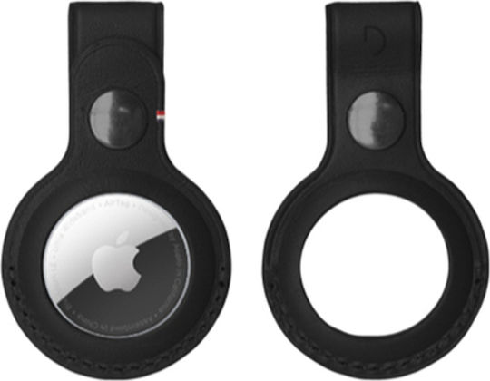 Decoded Keychain Husa Keychain Din Piele Pentru AirTag În Culoare Neagră
