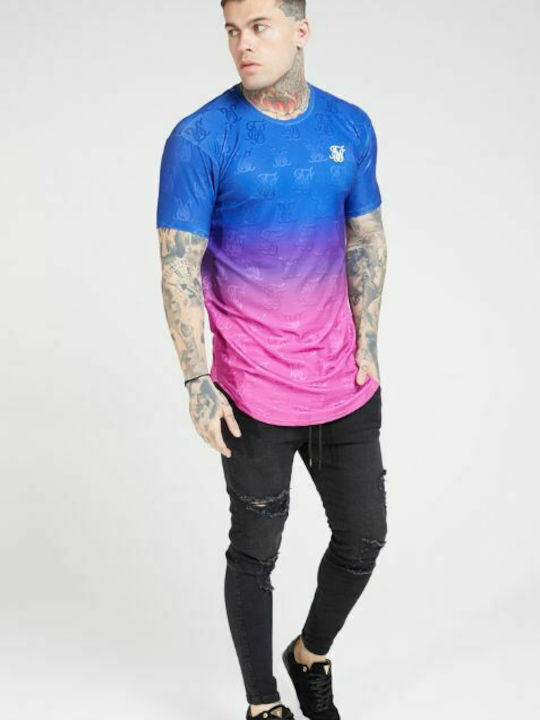 Monogram Fade Gym T-shirt Neon Blue
