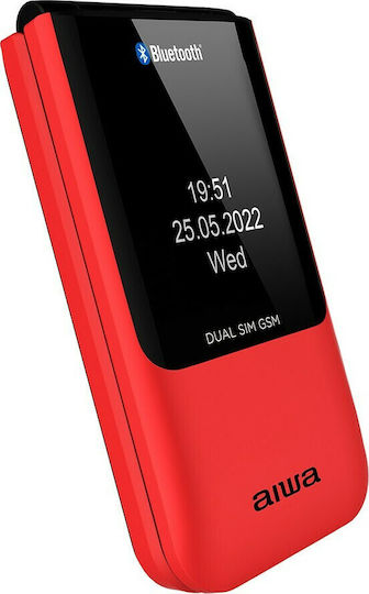 Aiwa FP-24 Dual SIM Κινητό με Κουμπιά Red