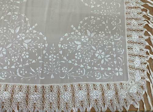 Linea Home Καρέ Σετ 4τμχ Pure με Κέντημα Εκρού 100x100εκ.