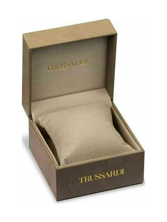 Trussardi Γυναικείο Ρολόι 30mm Μπαταρίας με Ασημί Μεταλλικό Μπρασελέ