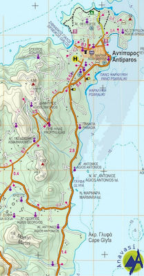 Πάρος. Αντίπαρος, Tour and hiking map