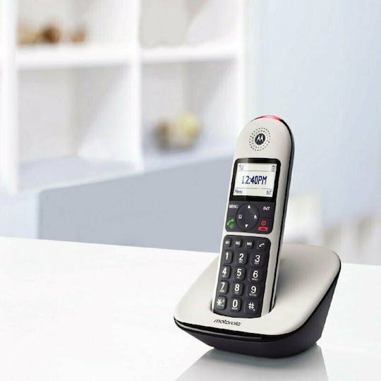 Motorola CD5001 Ασύρματο Τηλέφωνο με Ελληνικό Μενού Γκρι