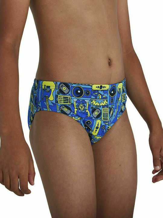 Speedo Allover Brief Παιδικό Μαγιό Σλιπ Μπλε