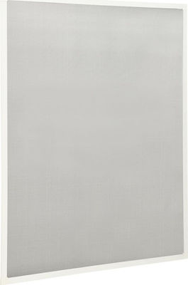 vidaXL Σίτα Παραθύρου Σταθερή Λευκή από Fiberglass 130x110cm 148693