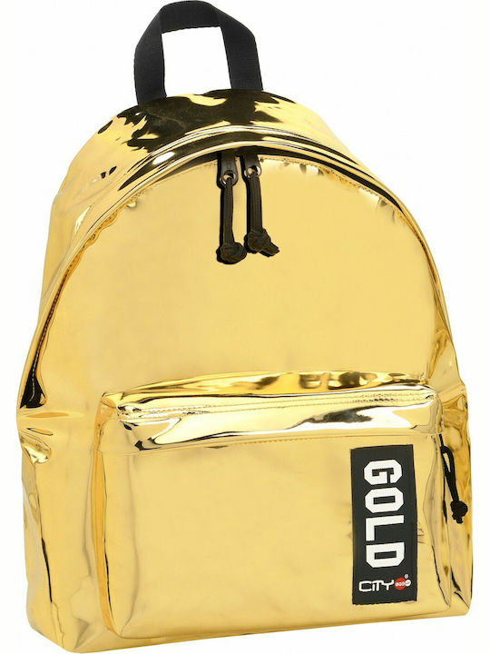 Lyc Sac The Drop Trendy Gold Mirror School Bag Backpack Junior High-High School in Gold color 24lt