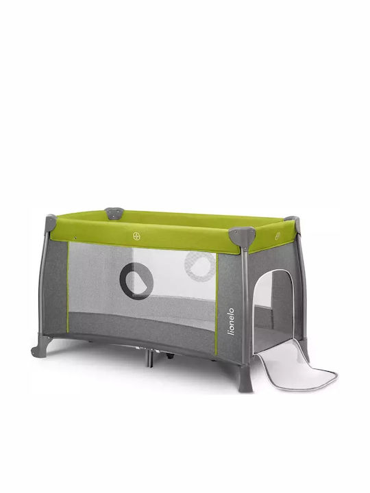 Lionelo Thomi Playpen 2 Levels with Changing Table & Mattress Green Lemon 125x68cm