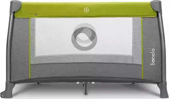 Lionelo Thomi Laufstall 2 Ebenen mit Wickeltisch & Matratze Green Lemon 125x68cm