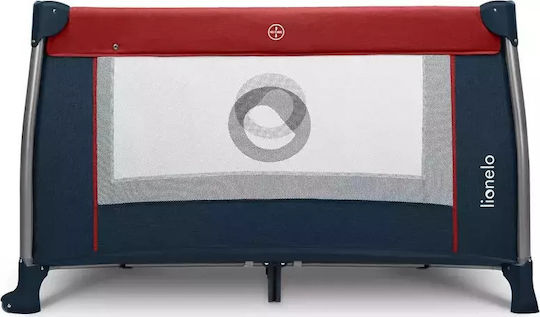 Lionelo Thomi Laufstall 2 Ebenen mit Wickeltisch & Matratze Burgundy Blue 125x68cm