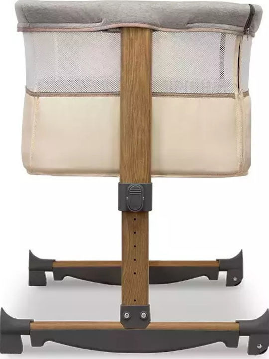 Lionelo Cradle Leonie with Mattress, Side Opening, and Wheels Beige Sand