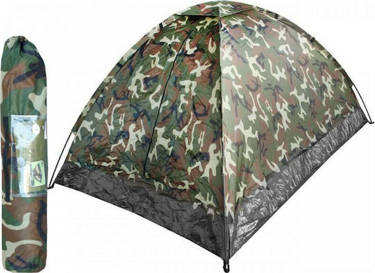 Mil-Tec Igloo Super Woodland Camping Tent Khaki 3 Seasons for 2 People 205x145x100cm