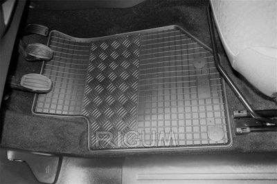 Rigum Set of Front and Rear Mats 4pcs from Rubber for Peugeot 2008 Citroen C4 2008 Black