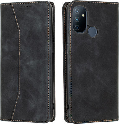 Bodycell PU Leather Synthetic Leather Wallet Black (OnePlus Nord N100)