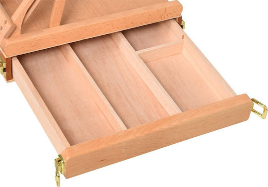 HomCom Καβαλέτο Ζωγραφικής Tischplatte Hölzernes 42x69.5εκ. Holz Klappbare Malerstaffelei