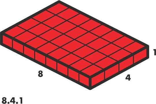 Wurth Orsy Органайзер за инструменти 4 места с отстраняеми кутии Червена 50x38x8.5см.