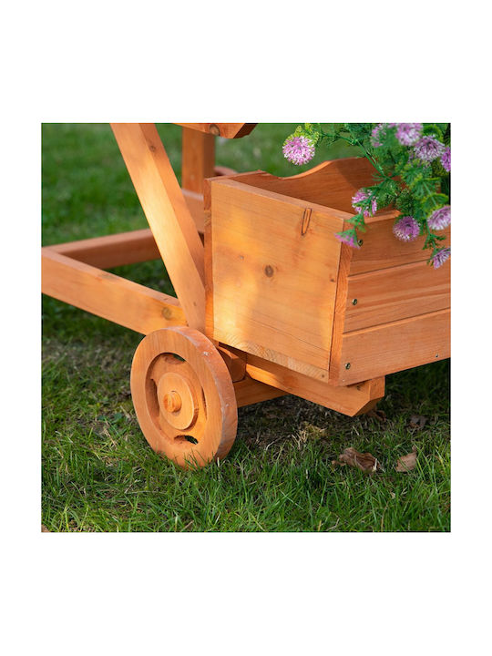 Outsunny Planter Box Wooden Brown 20.5x89.5cm.