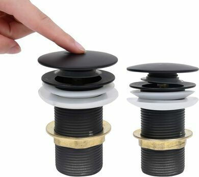 vidaXL Supapă Alamă Chiuvetă Cu Ieșire 40mm și Dimensiune 6.4x6.4cm Neagră