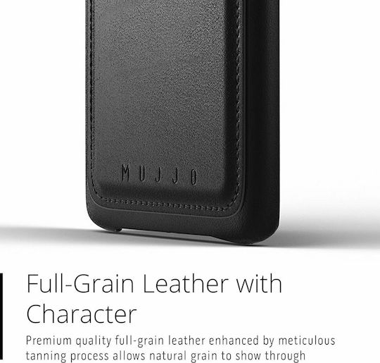 Mujjo Wallet Δερματίνης 1mm Μαύρο (Galaxy S9)