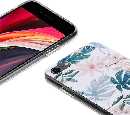 Crong Flower Back Cover Silicone Multicolour (iPhone SE 2022/2020)