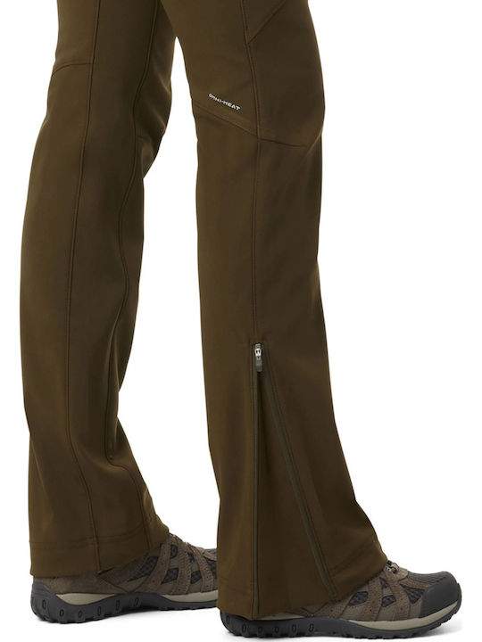 Women's Fabric Trousers Loose Fit Khaki