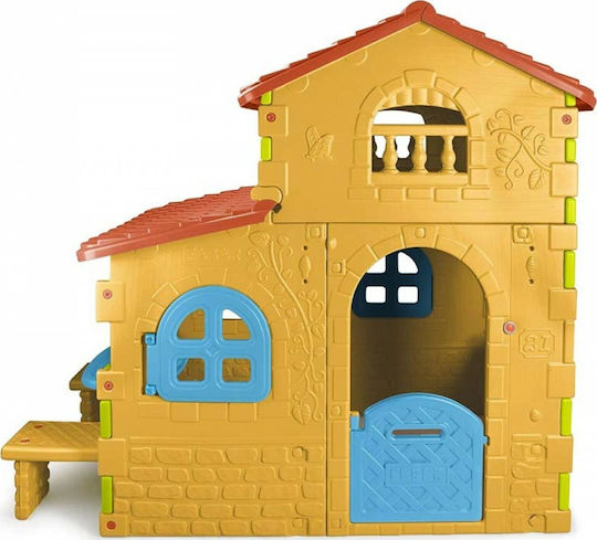 Feber Kunststoff Kinder Spielhaus Garten Super Villa Beige 180x110x206cm