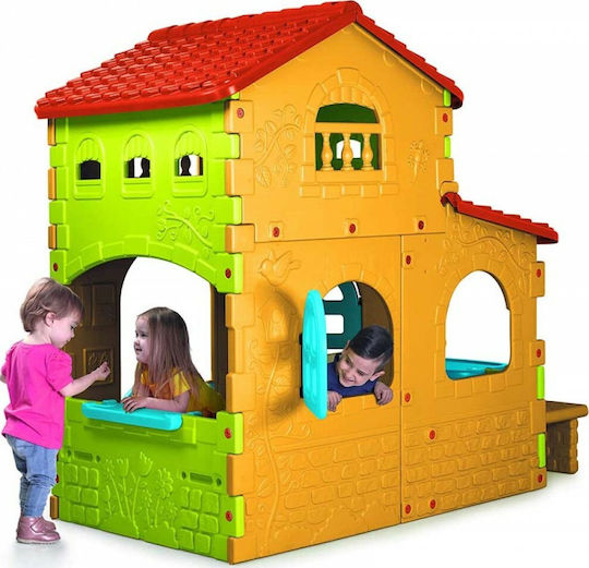 Feber Kunststoff Kinder Spielhaus Garten Super Villa Beige 180x110x206cm