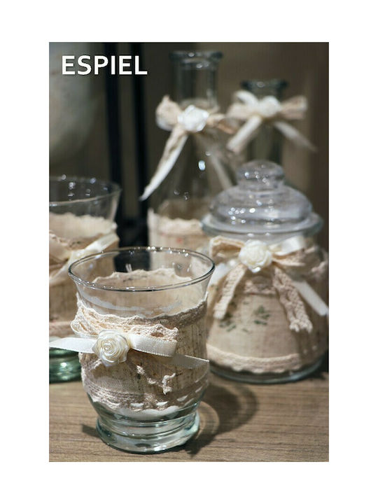 Espiel Vase General Use with Lid Glass 8x8x12.5cm 1pcs