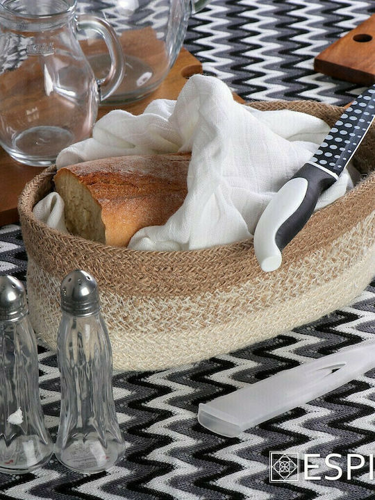 Espiel Bread Basket Wicker Beige 25x13x9cm