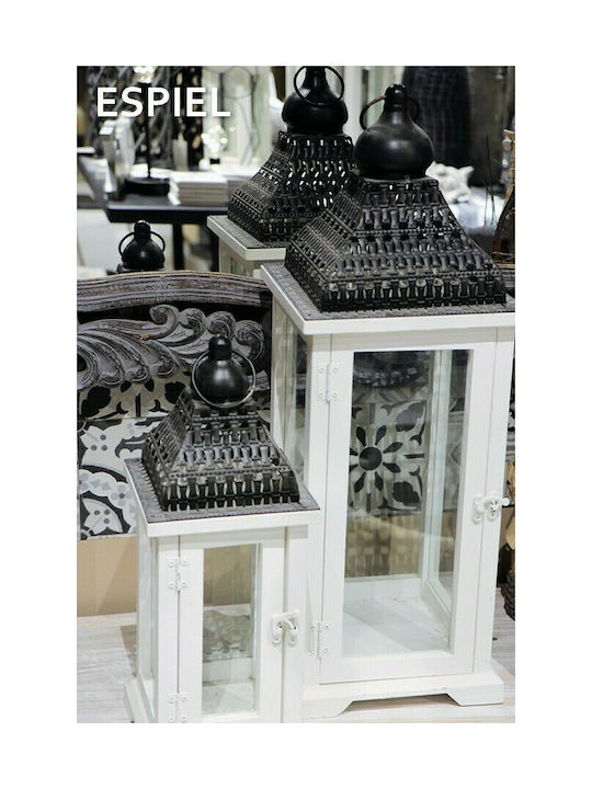 Espiel Lanterns Set Die-Cast Floortop White 2pcs