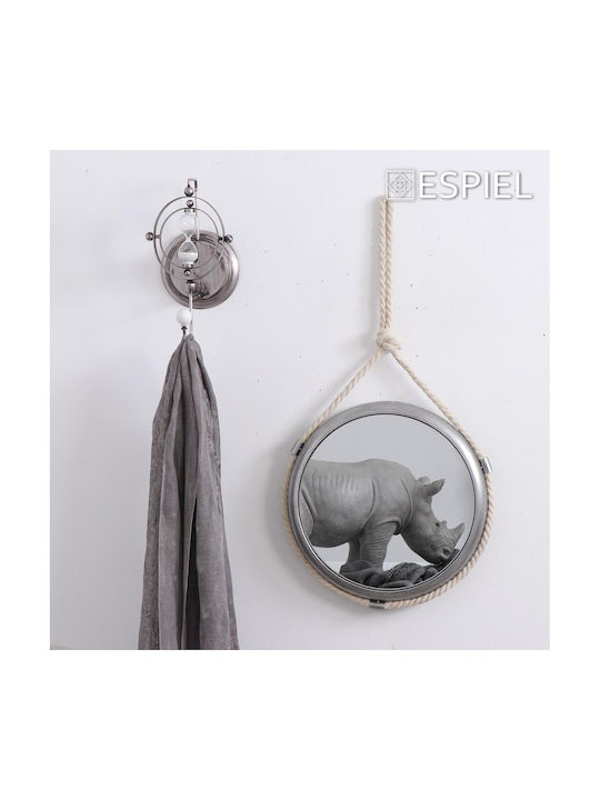 Espiel Wall Hanger Hourglass Metal 3 Hooks Gray 16.2x19.3x34.2cm