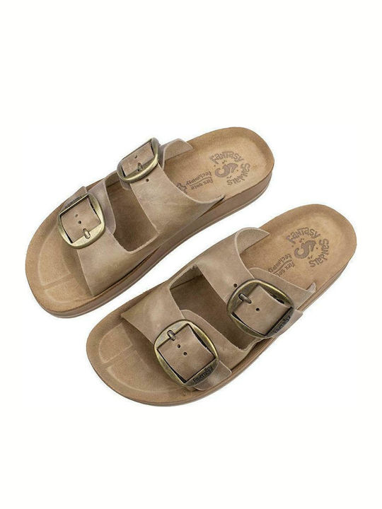 Despoina Leather Women's Anatomic Sandals Beige