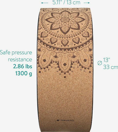 Navaris Cork Wheel Yoga Wheel in Brown Color