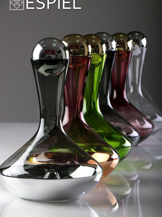 Espiel Glass Wine Decanter 27.5cm with Stopper Purple - Golden 1500ml