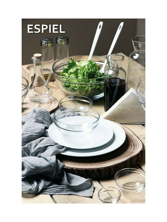 Espiel Chef Serving Bowl Round Glass Transparent with Diameter 10.5cm 24pcs