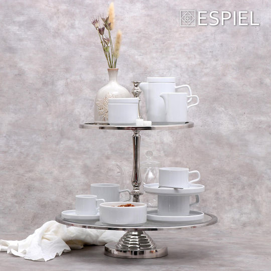 Espiel Inox Dessert Tower Stand with 3 Tiers Silver Ø28cm