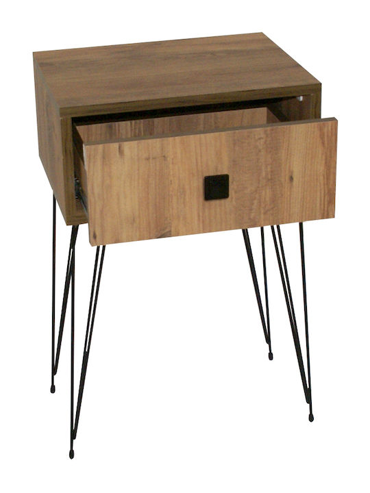 Wooden Bedside Table 45x35x70cm