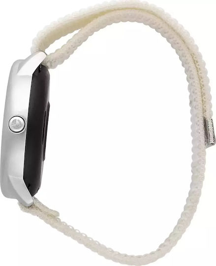Sector S-01 46mm Smartwatch mit Pulsmesser (White Fabric Strap)