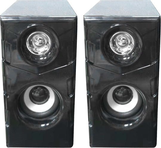 Tele FT-616 Ηχεία Υπολογιστή 2.0 με Ισχύ 6W Μαύρα
