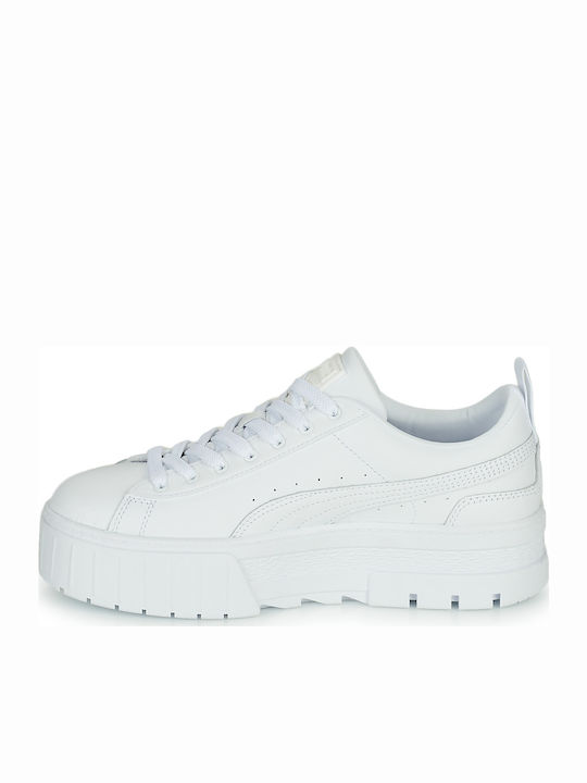 Mayze Damen Flatforms Sneakers Weiß