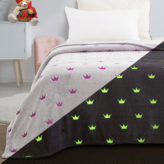 Beauty Home Blanket Fleece Art Glowing Gray 160x220cm